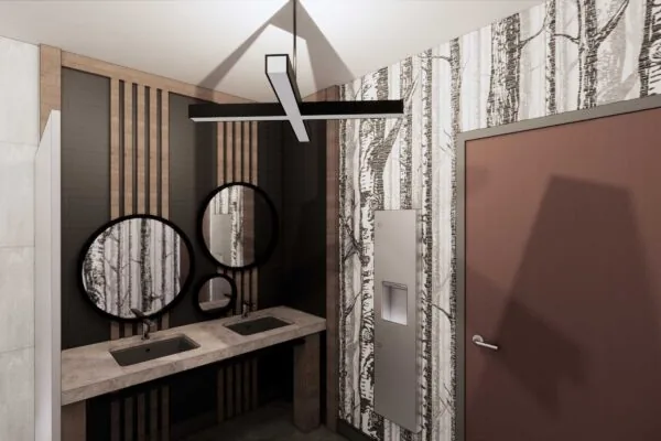 Cultivation Brewing Restroom Rendering