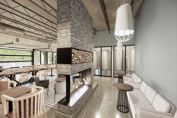 Kettlerock Brewing Fireplace Rendering