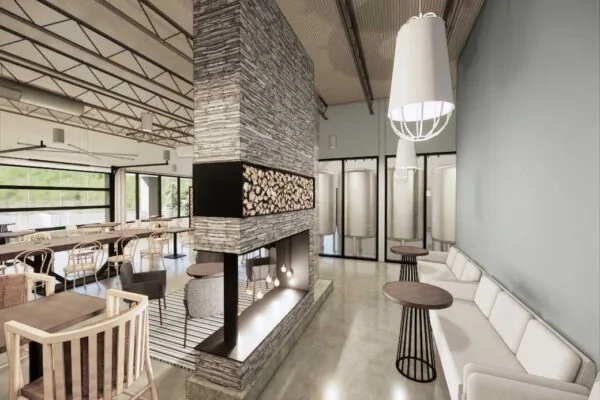 Kettlerock Brewing Fireplace Rendering