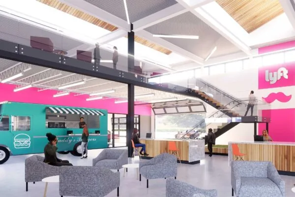 Lyft Driver Support Center Interior Rendering