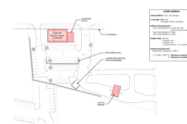 Sandy Springs Restaurant - Site Plan
